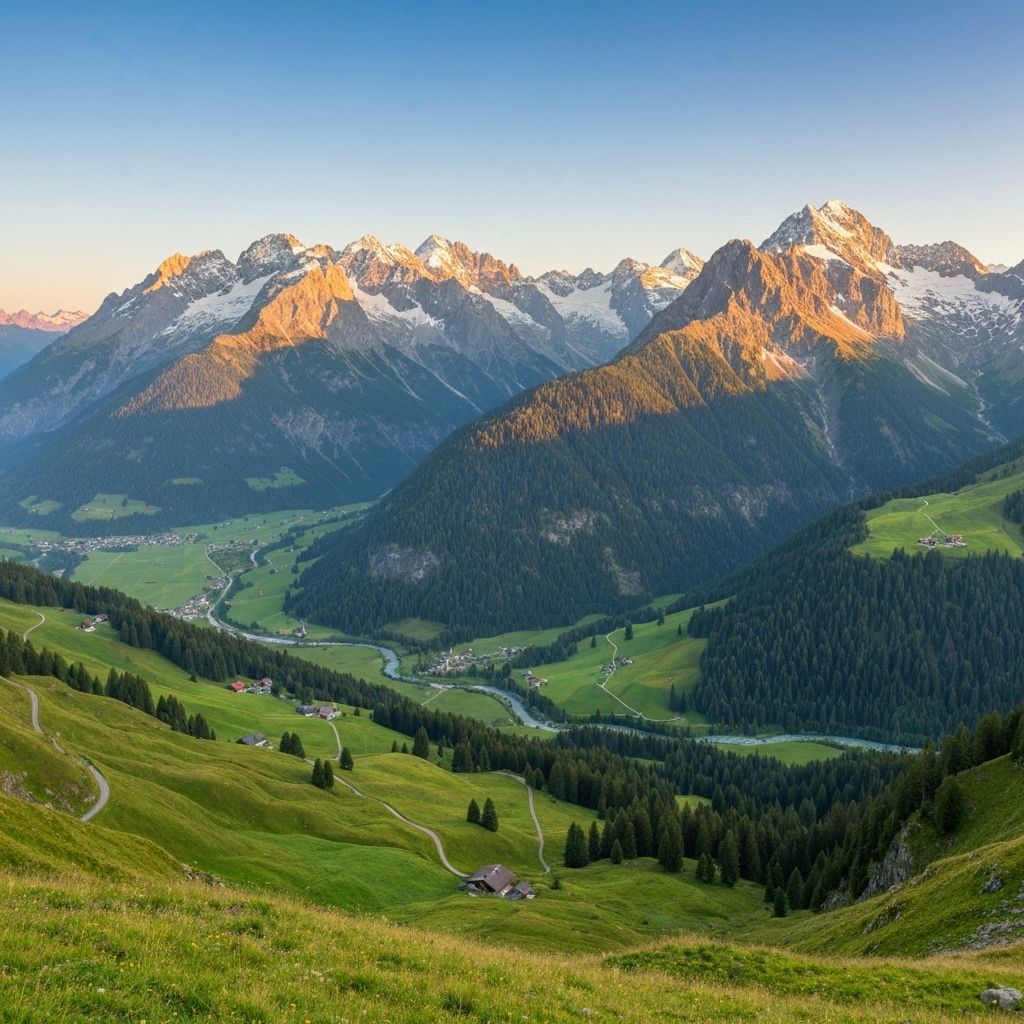Panoramic view of the Alps